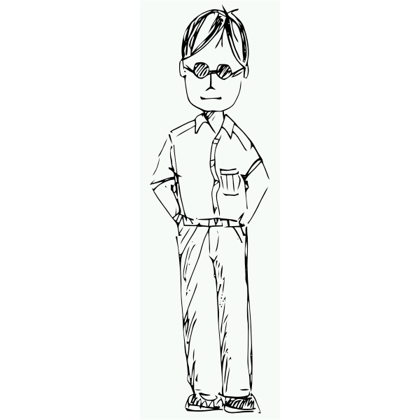 SVG Man sketch drawing