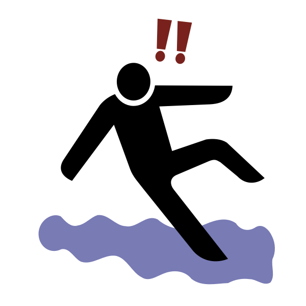 SVG Man slipping icon
