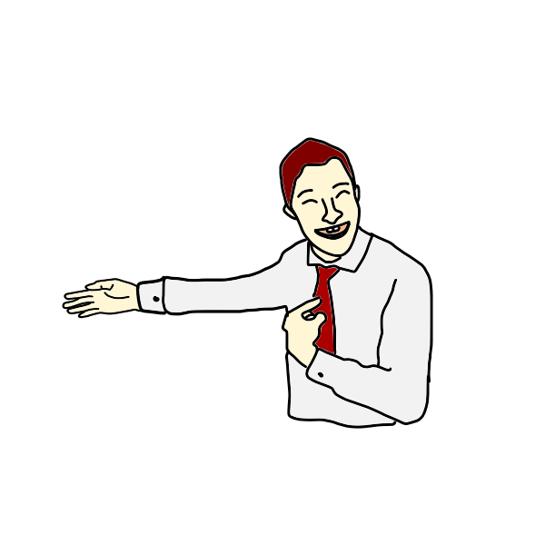 SVG Man smiling and pointing