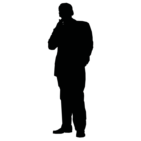 SVG Man smoking a cigarette silhouette vector clip art