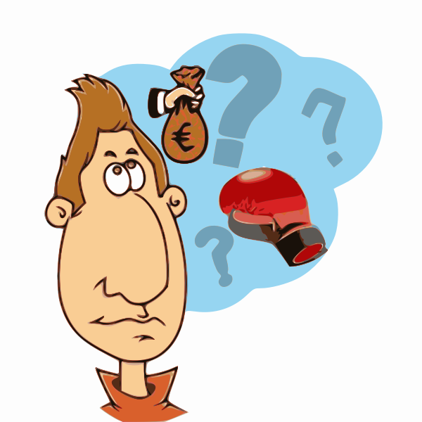 SVG Man thinking about boxing
