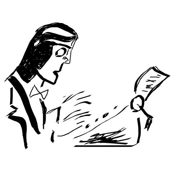 SVG Man typing vector image