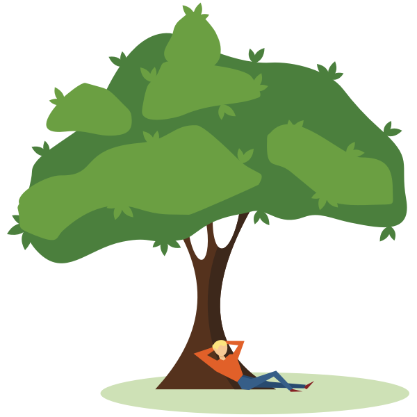 SVG Man under the tree