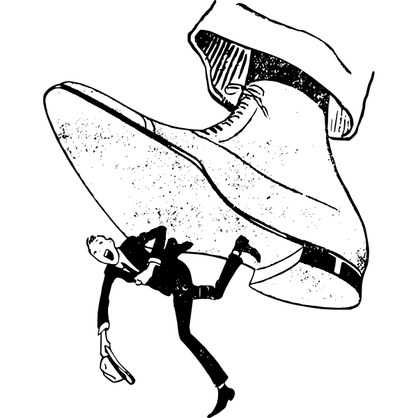 SVG Man underneath a shoe