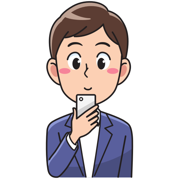 SVG Man using a smartphone