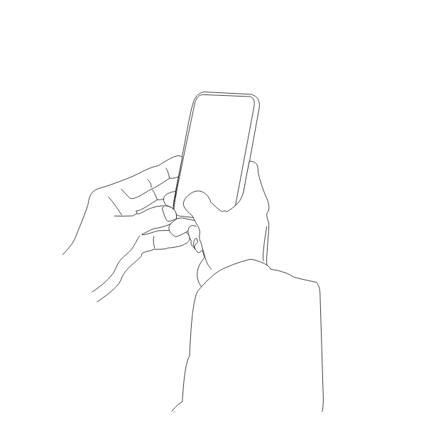 SVG Man using smartphone