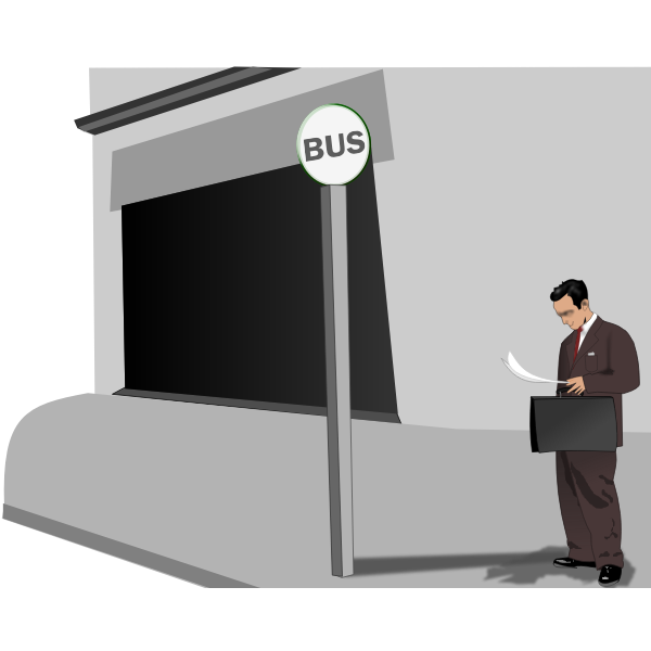 SVG Man waiting