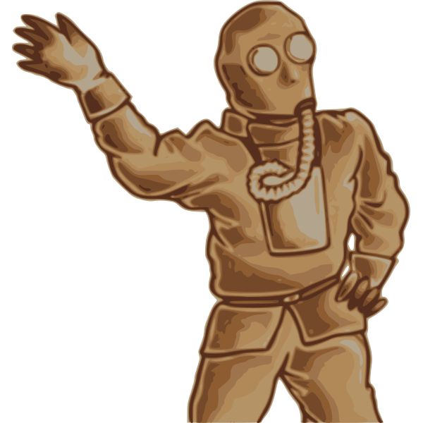 SVG Man wearing gas mask