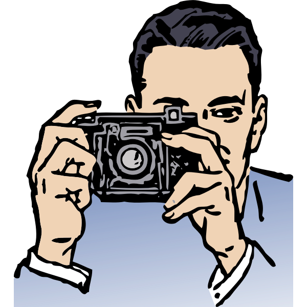 SVG man with a camera