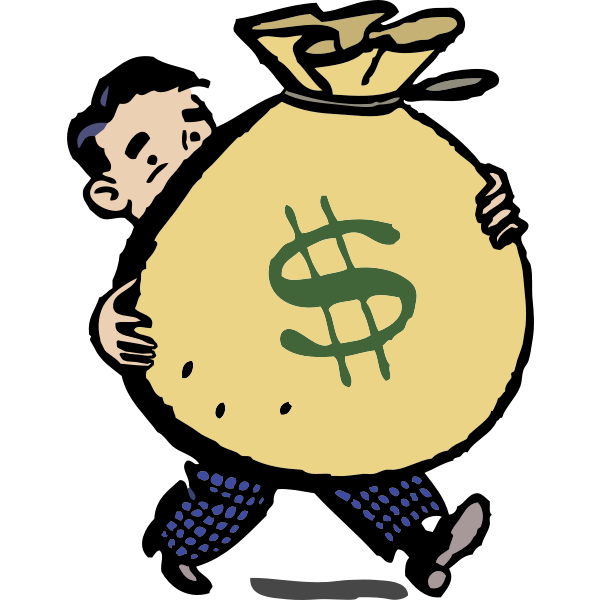SVG Man with bag money