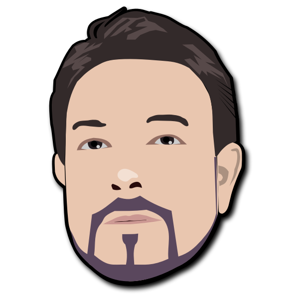 SVG Man with beard profile picture vector clip art