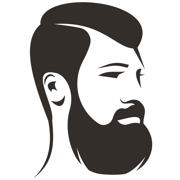 SVG Man with beard silhouette clip art