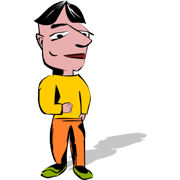 SVG Man with big head vector image
