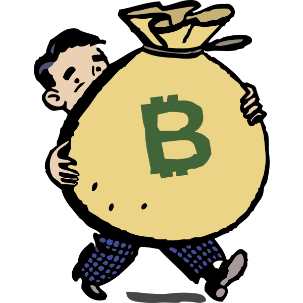 SVG Man with bitcoin bag
