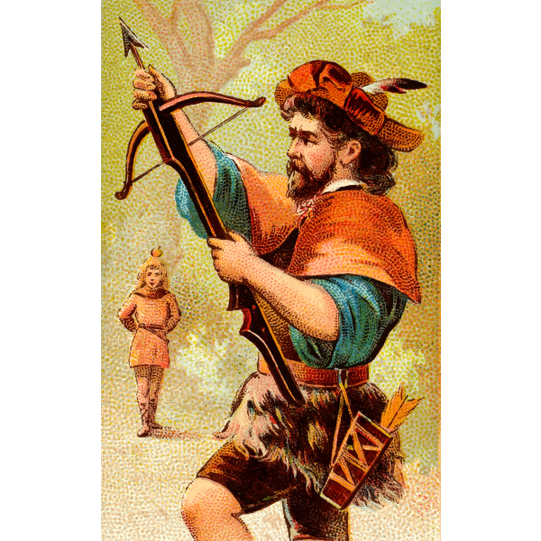 SVG Man with bow and arrow