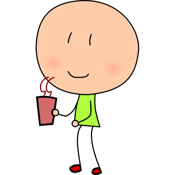 SVG Man with coffee