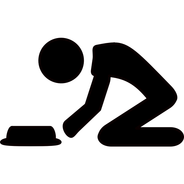 SVG Man with dog bowl