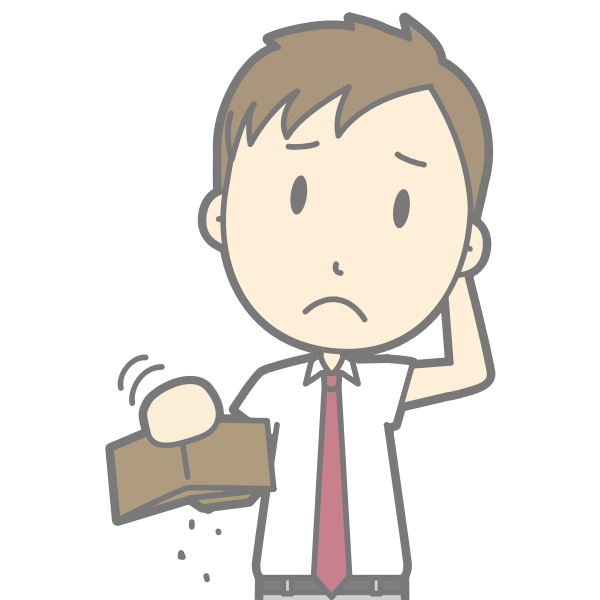 SVG Man with empty wallet