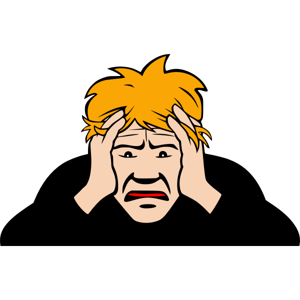 SVG Man with headache