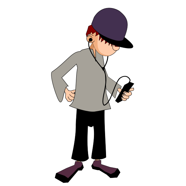 SVG Man with headphones