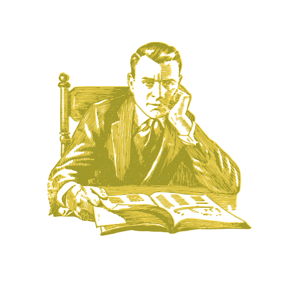 SVG Man with his book