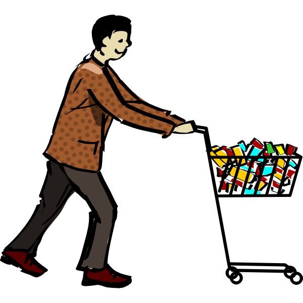 SVG Man with Japanese cart