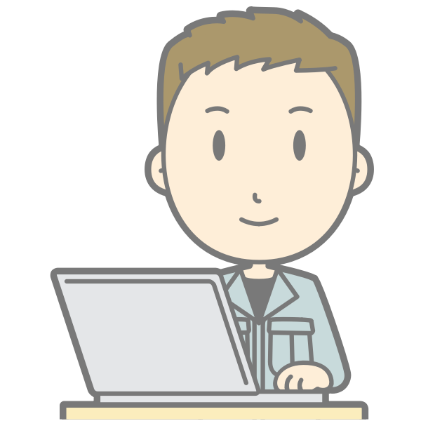SVG Man with laptop