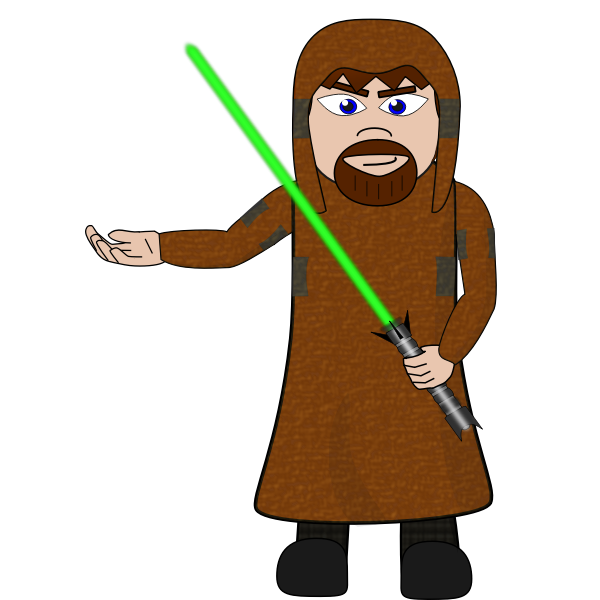 SVG Man with laser sword