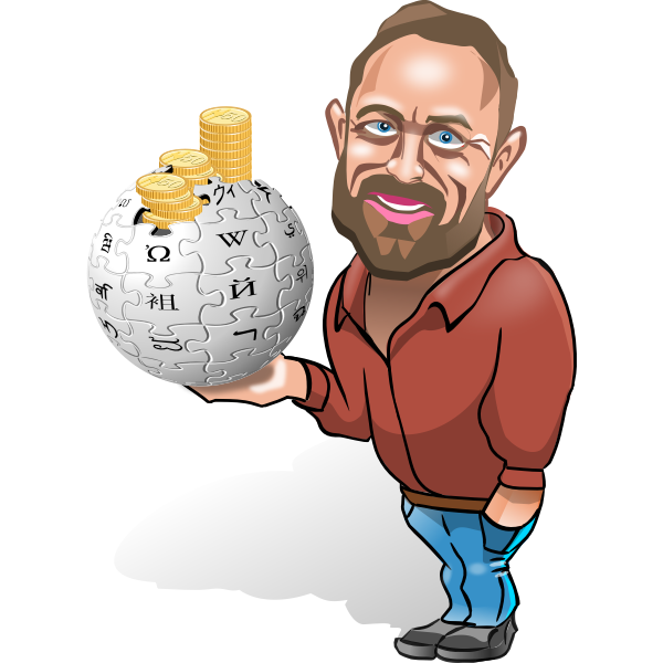 SVG Man with money vector image