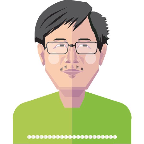 SVG Man with mustache and glasses