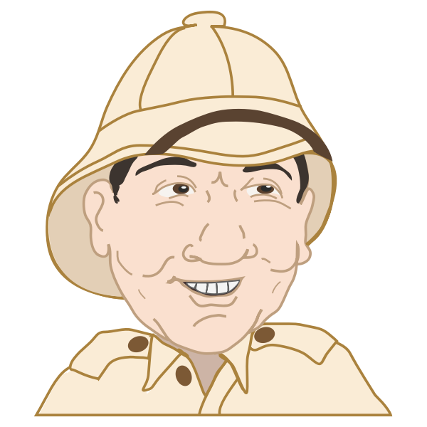 SVG Man with salacot hat vector drawing