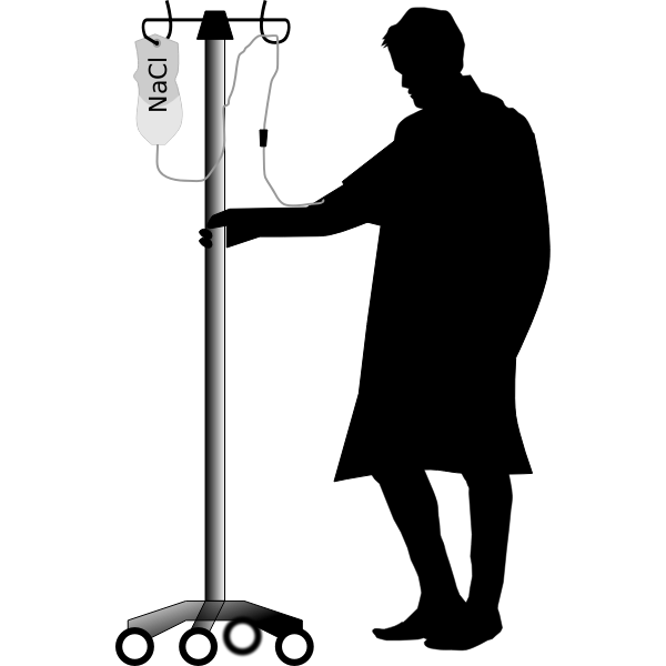 SVG Man with saline drip