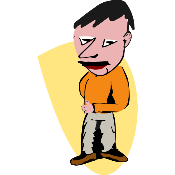 SVG Man with sleepy eyes