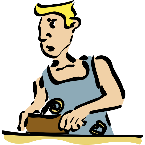 SVG Man working