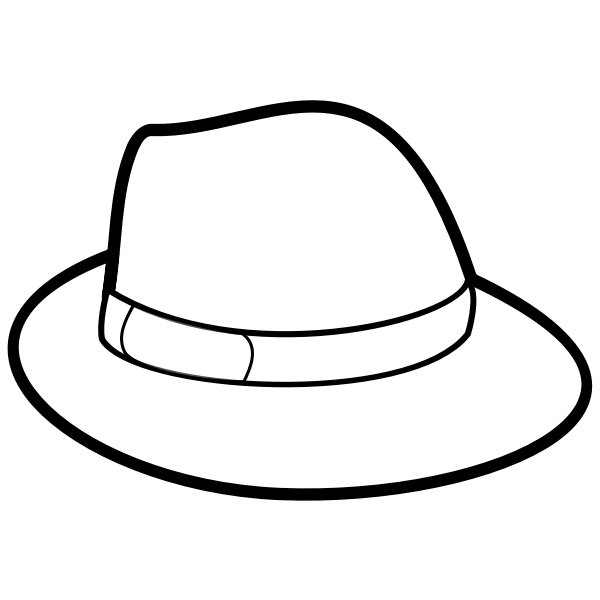 SVG Man039s hat outline vector image