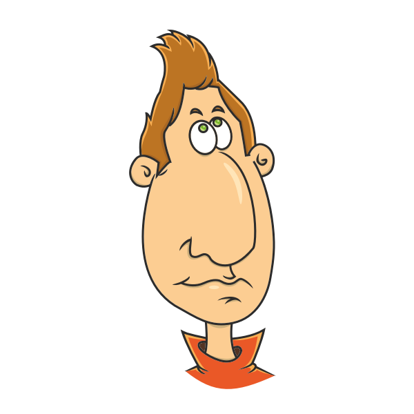 SVG Man039s head caricature