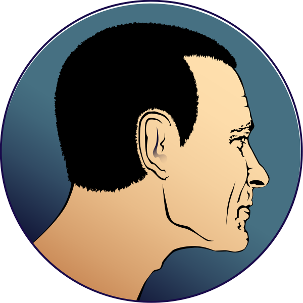 SVG Man039s head profile