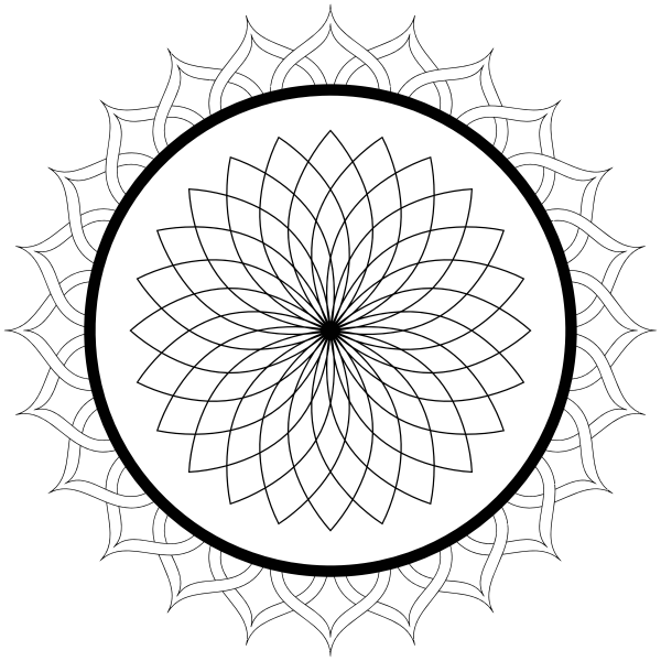 SVG Mandala line art