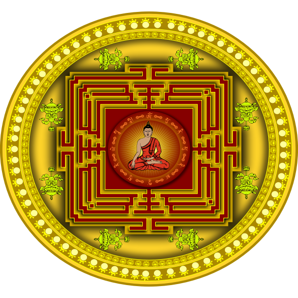 SVG Mandala with Buddha