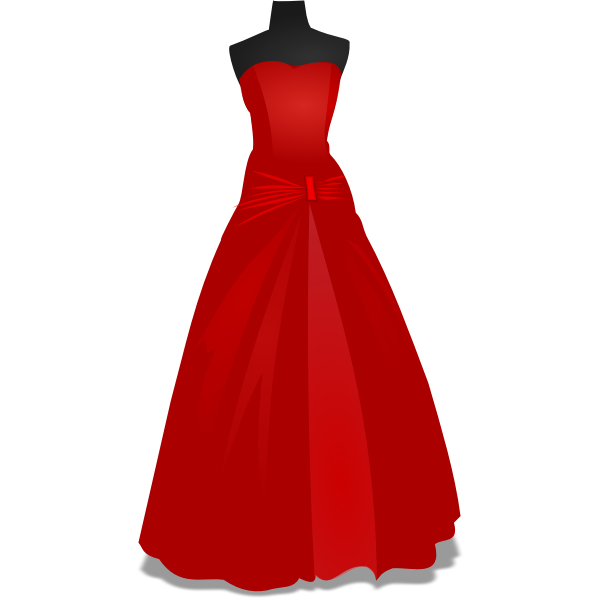 SVG Mannequin with red dress