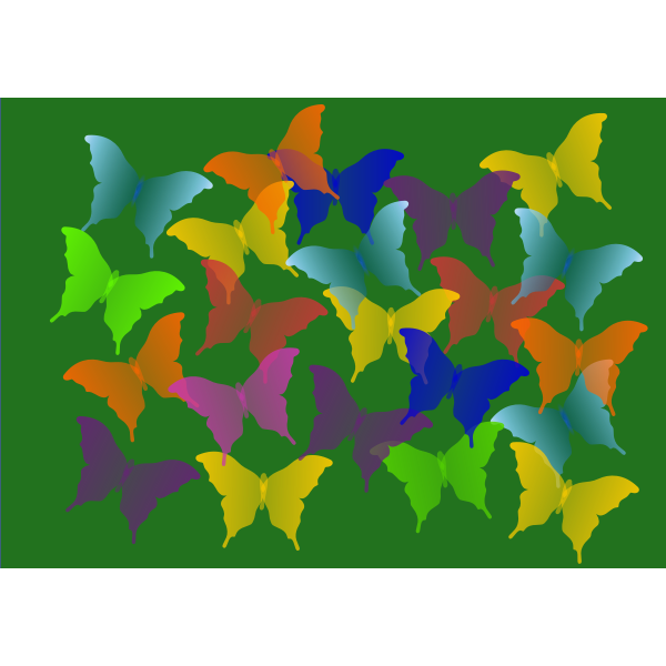 SVG Many Butterflies