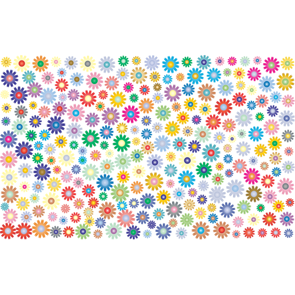 SVG Many colored flowers