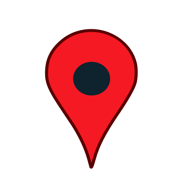 SVG Map location pin in red color