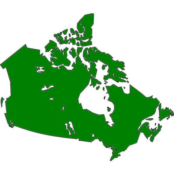 SVG Map of Canada vector image