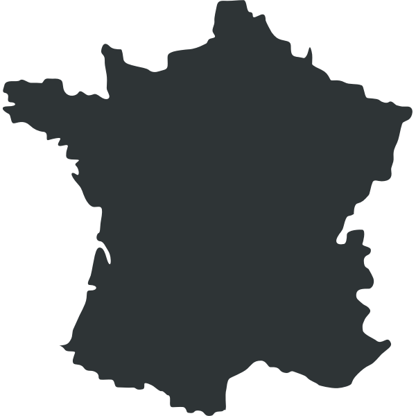 SVG Map of France vector illustration