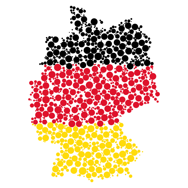 SVG Map of Germany with dots