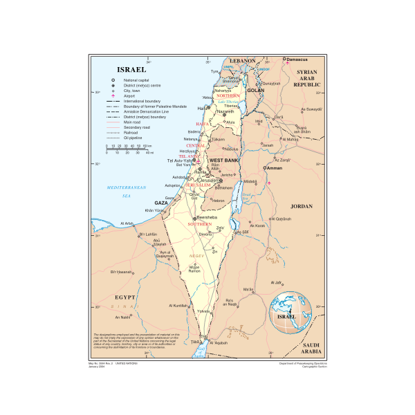 SVG Map of Israel vector image