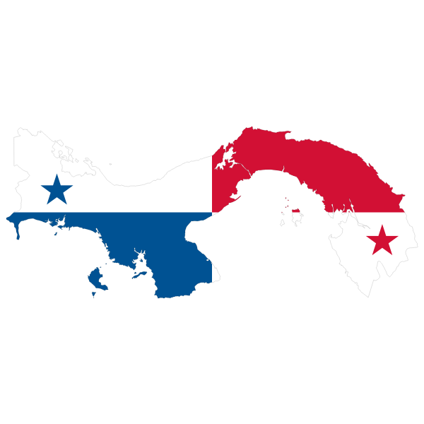 SVG Map of Panama with flag