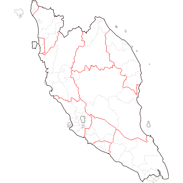 SVG Map of Peninsular Malaysia