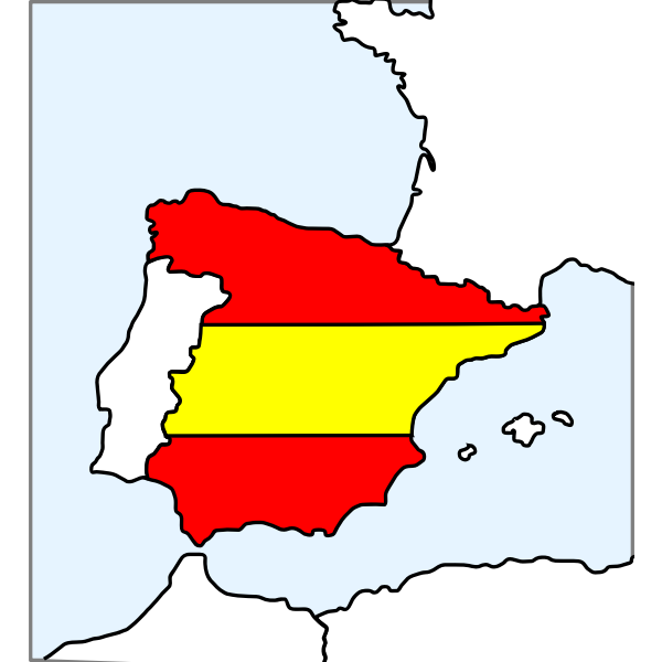 SVG Map of Spain vector clip art